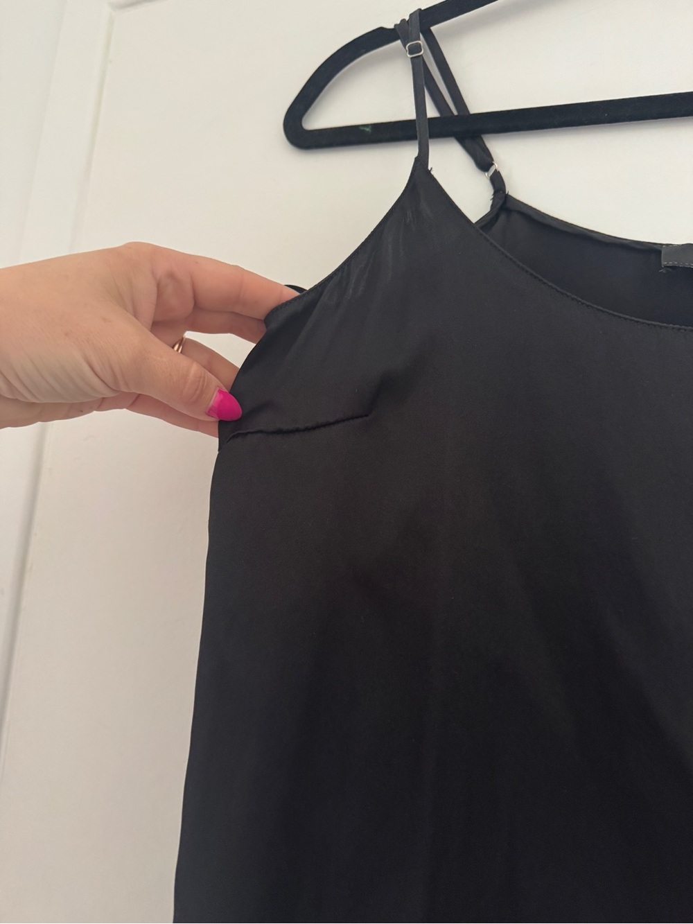 Lulus Sleek Look Black Silk Cami Top - Picture 9 of 10